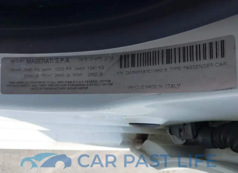 ZAM56RRA7E1098218# 9