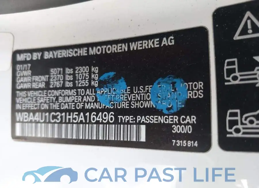 WBA4U1C31H5A16496# 9