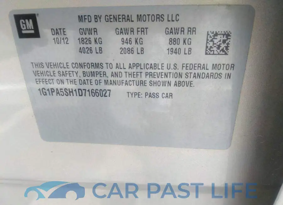 1G1PA5SH1D7166027# 9