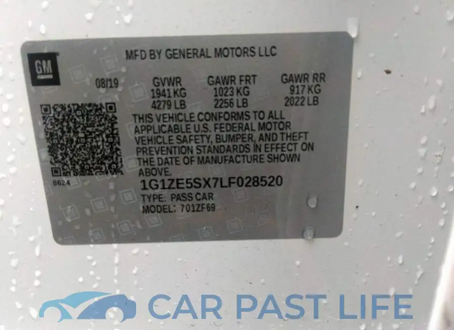 1G1ZE5SX7LF028520# 9