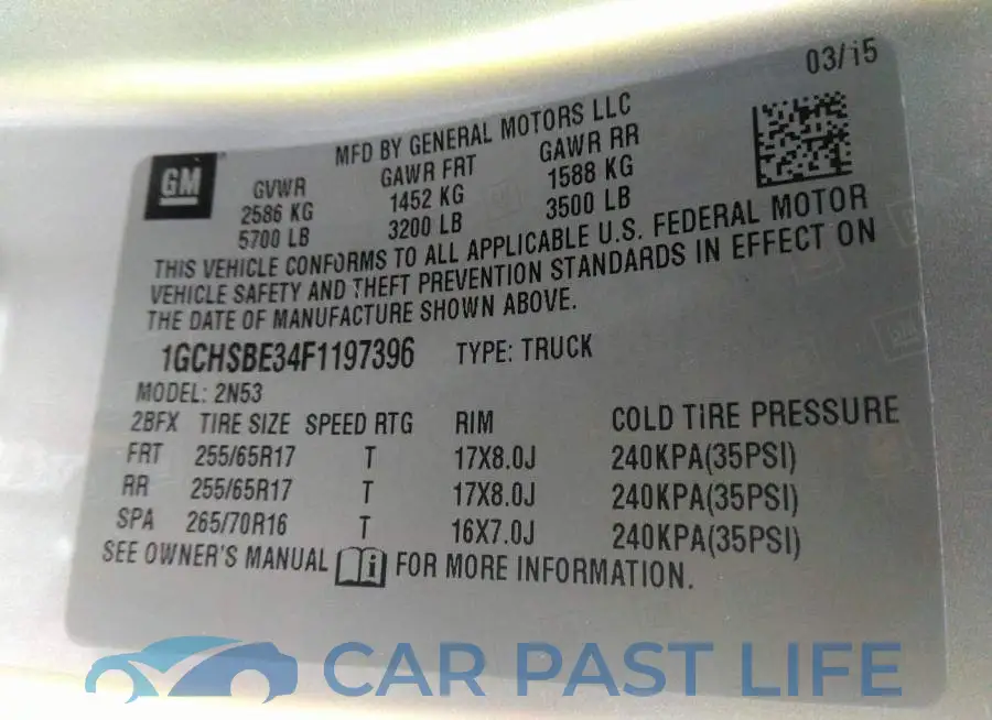 1GCHSBE34F1197396# 9