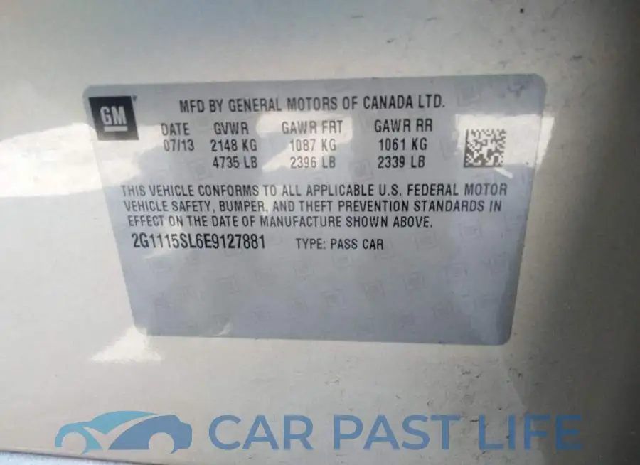 2G1115SL6E9127881# 9
