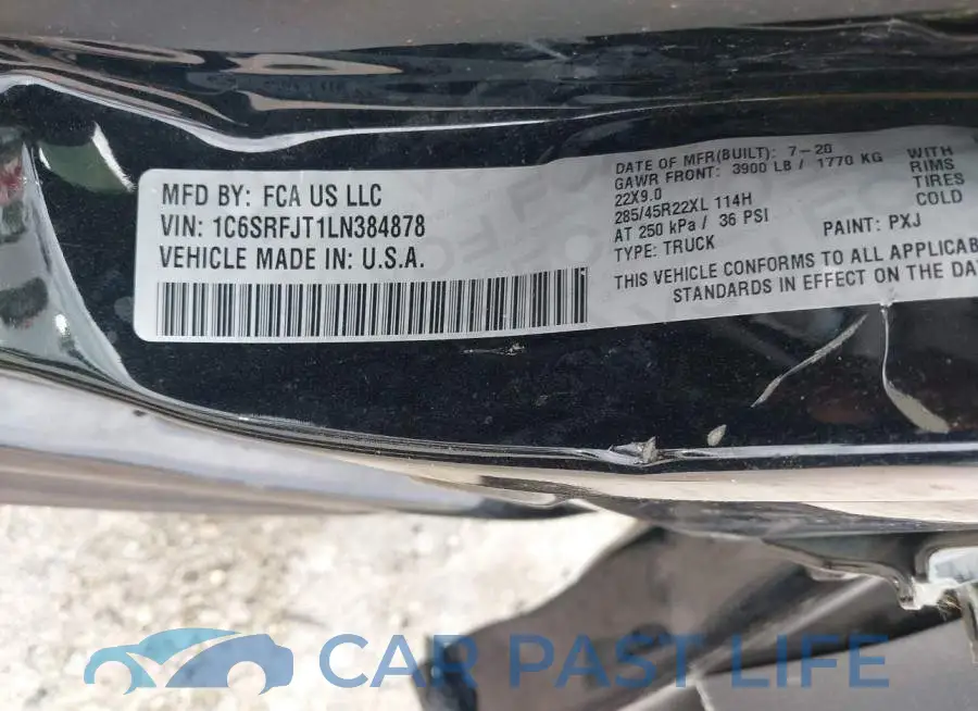 1C6SRFJT1LN384878# 9