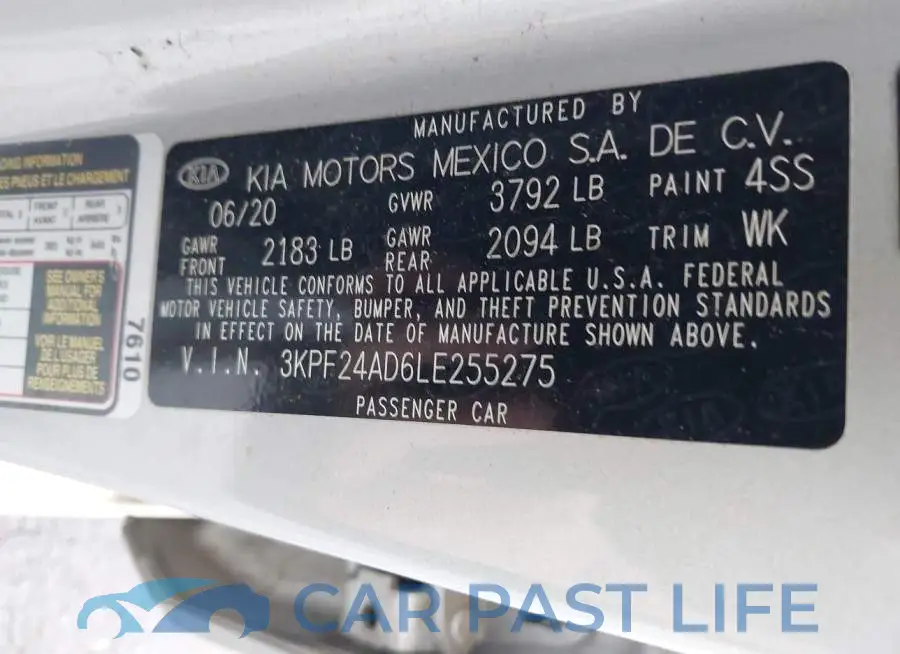 3KPF24AD6LE255275# 9