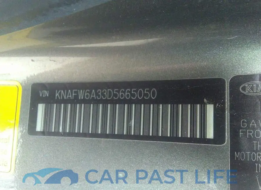 KNAFW6A33D5665050# 9
