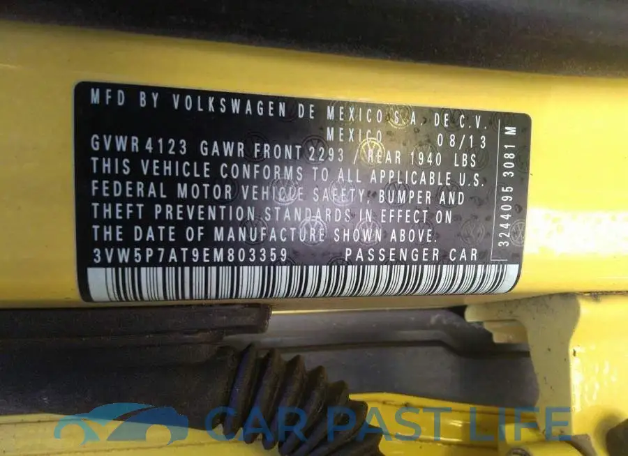 3VW5P7AT9EM803359# 9