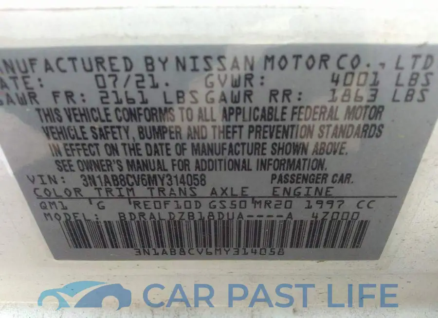 3N1AB8CV6MY314058# 9