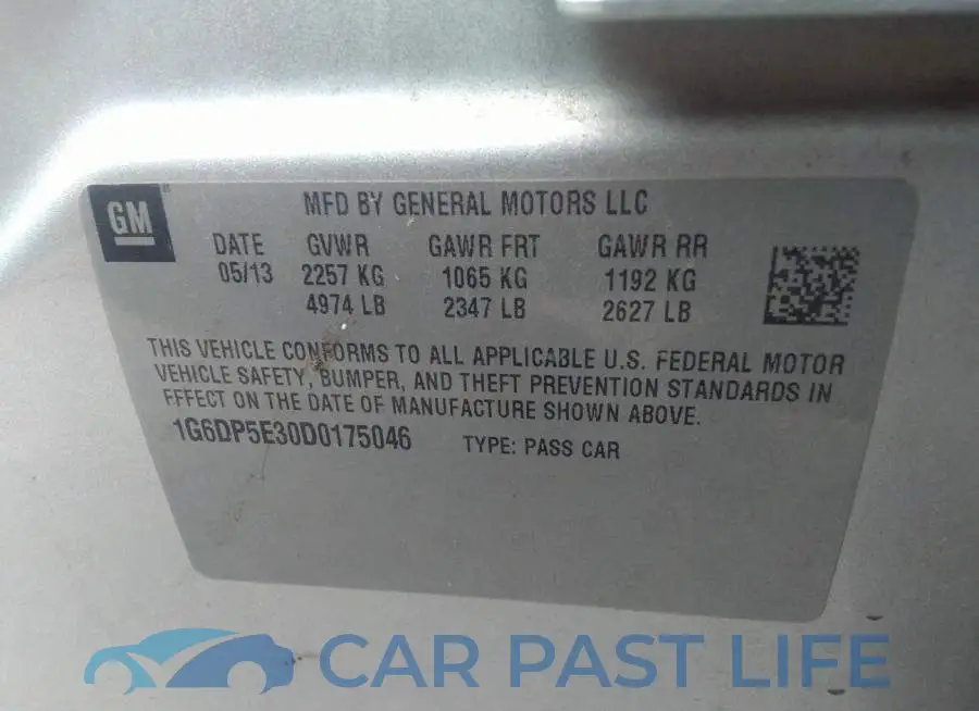 1G6DP5E30D0175046# 9