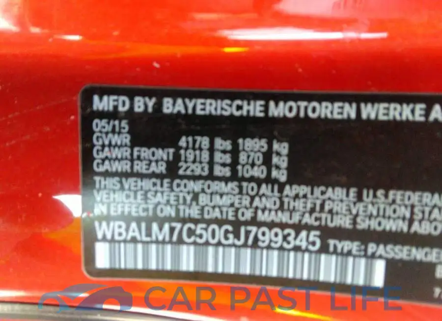 WBALM7C50GJ799345# 9