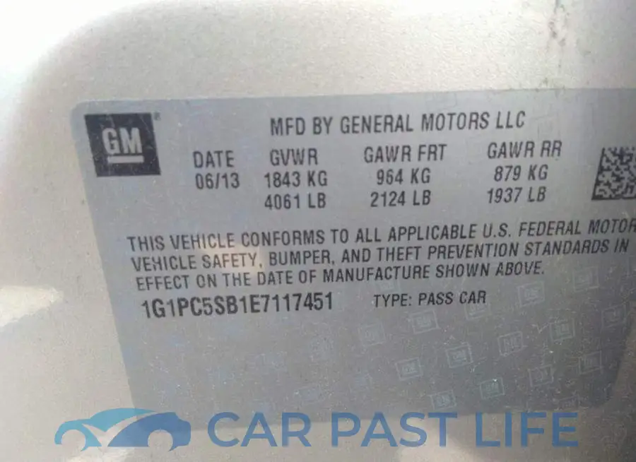 1G1PC5SB1E7117451# 9