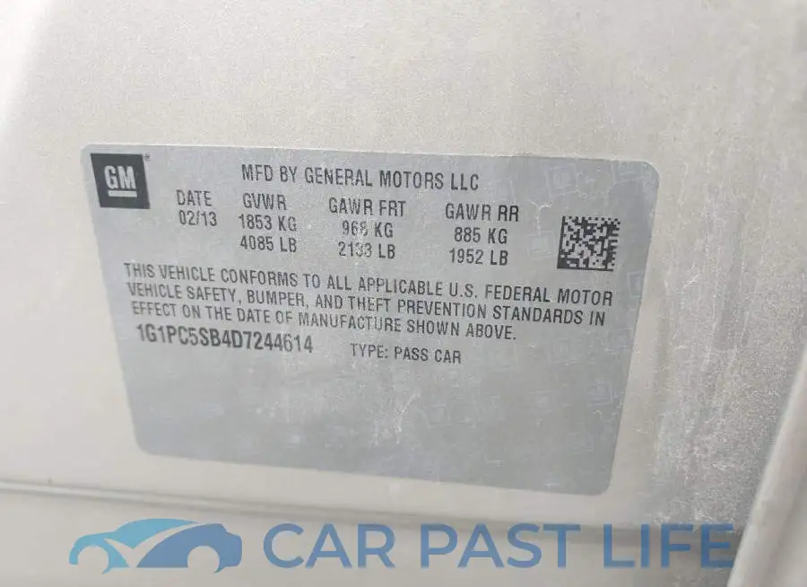 1G1PC5SB4D7244614# 9