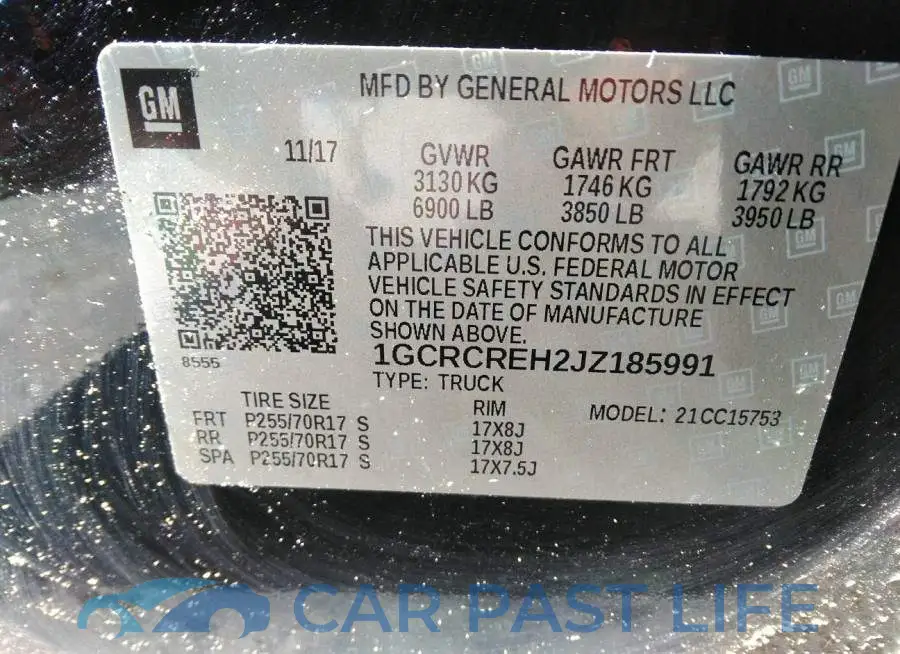 1GCRCREH2JZ185991# 9