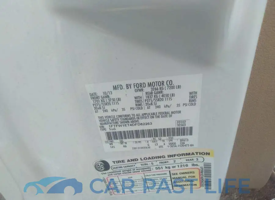 1FTFW1ET4DFD82263# 9