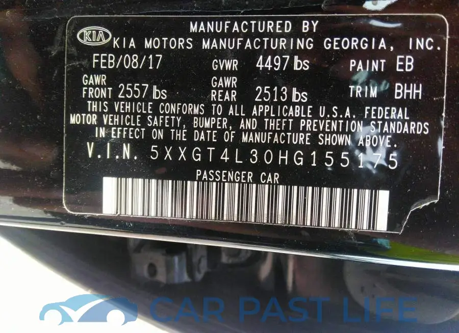 5XXGT4L30HG155175# 9