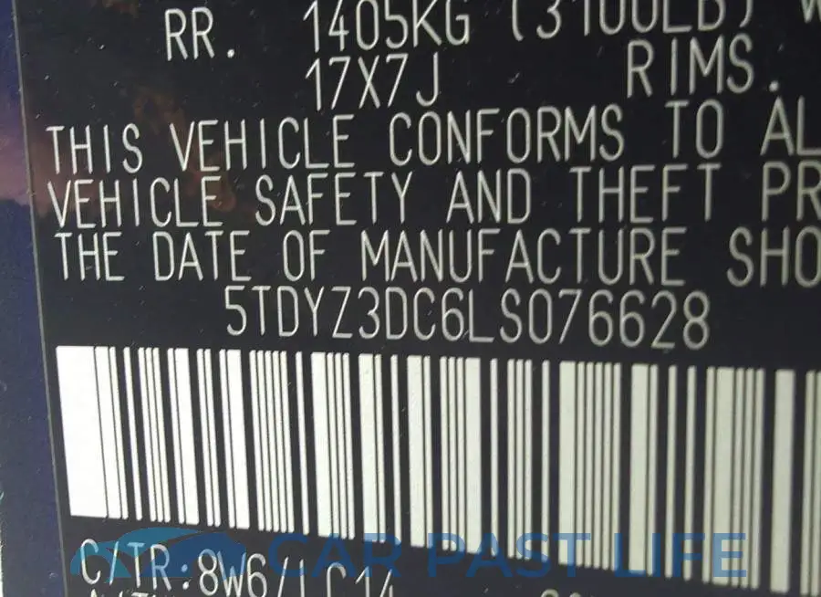 5TDYZ3DC6LS076628# 9