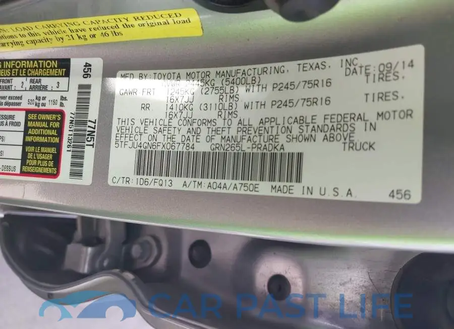 5TFJU4GN6FX067784# 9