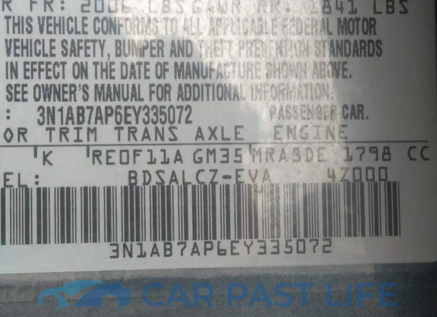 3N1AB7AP6EY335072# 9