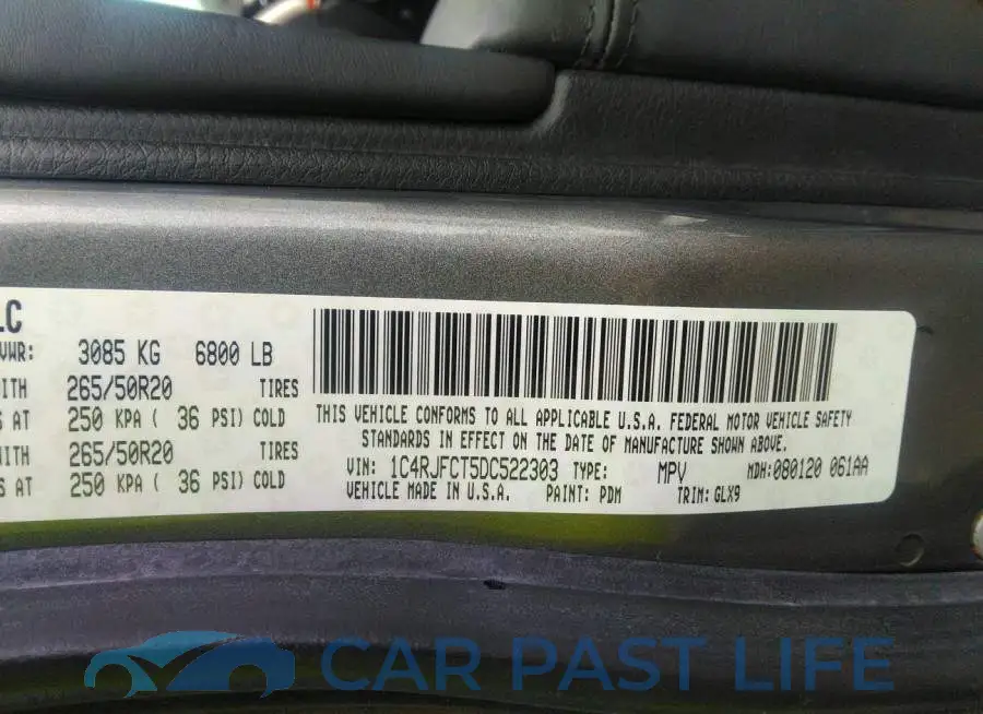 1C4RJFCT5DC522303# 9