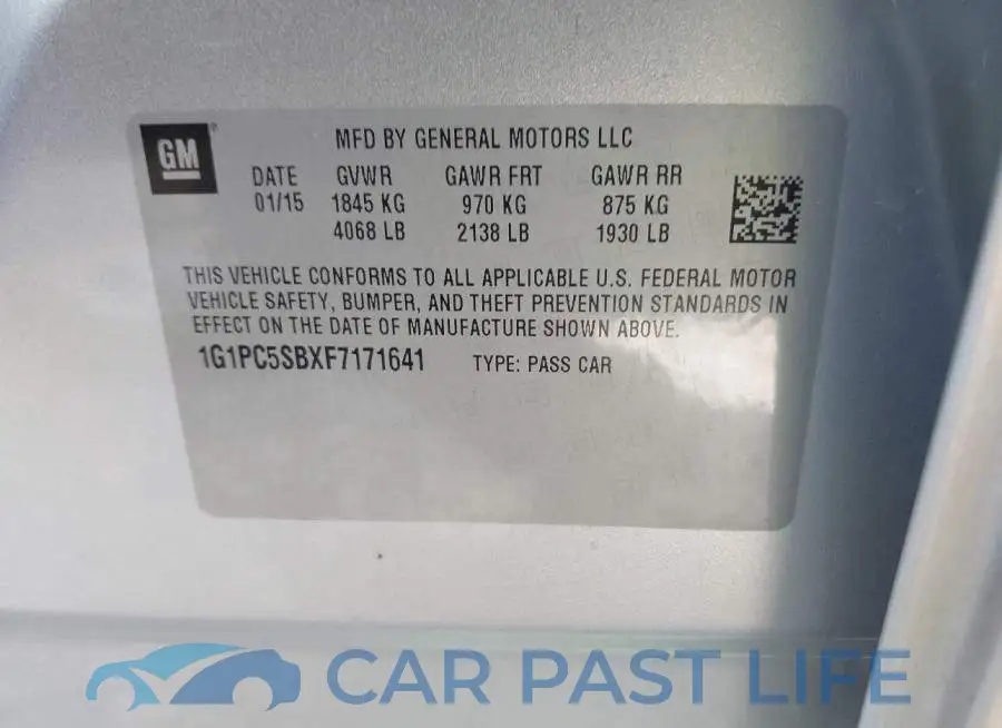 1G1PC5SBXF7171641# 9