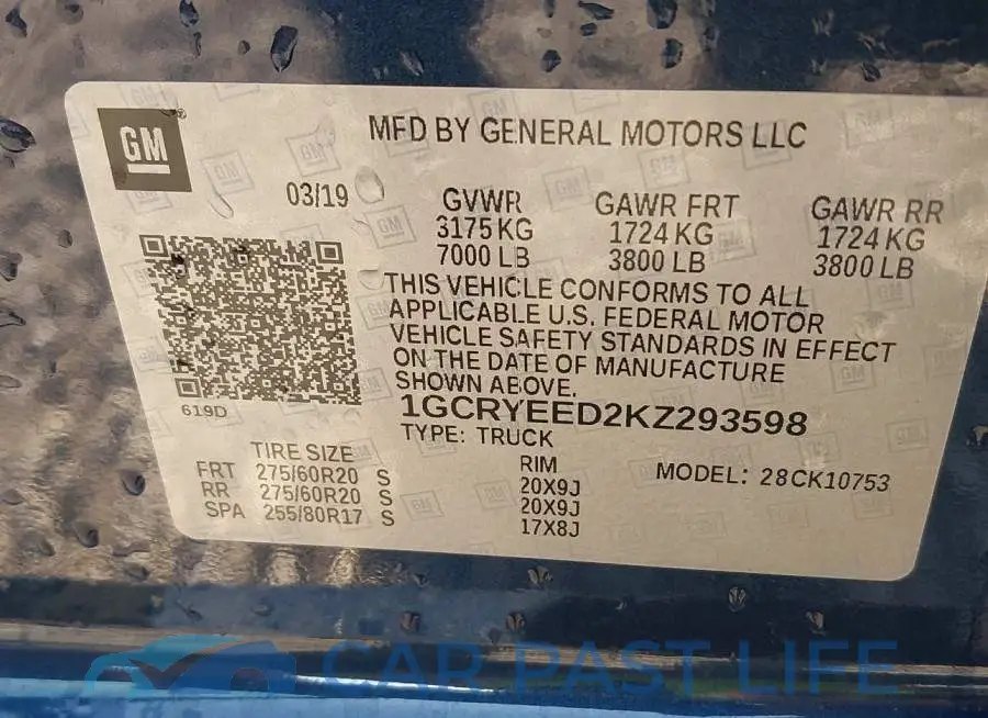 1GCRYEED2KZ293598# 9