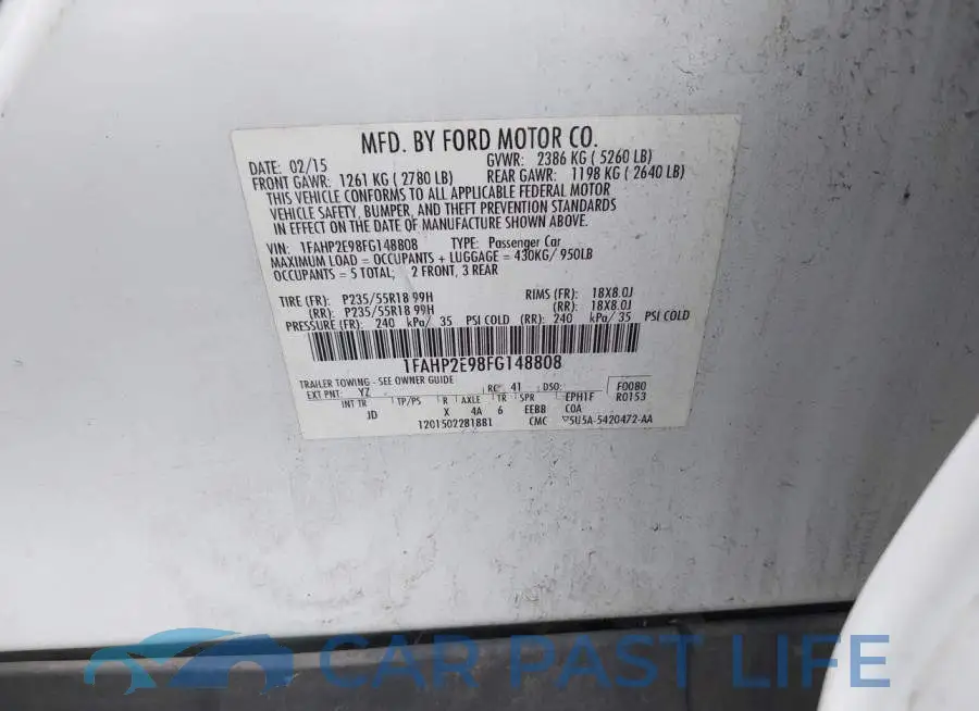 1FAHP2E98FG148808# 9