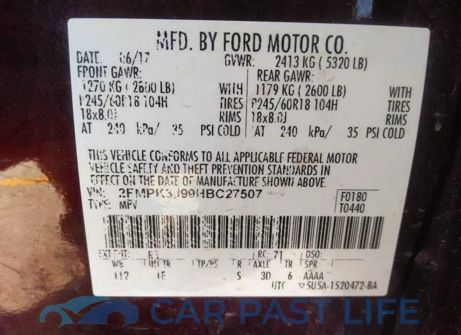 2FMPK3J99HBC27507# 9