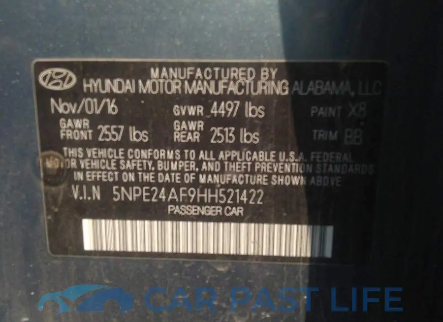 5NPE24AF9HH521422# 9