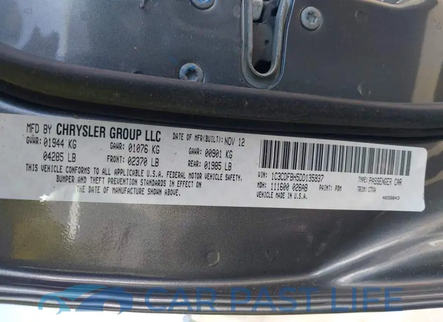 1C3CDFBH5DD135937# 9