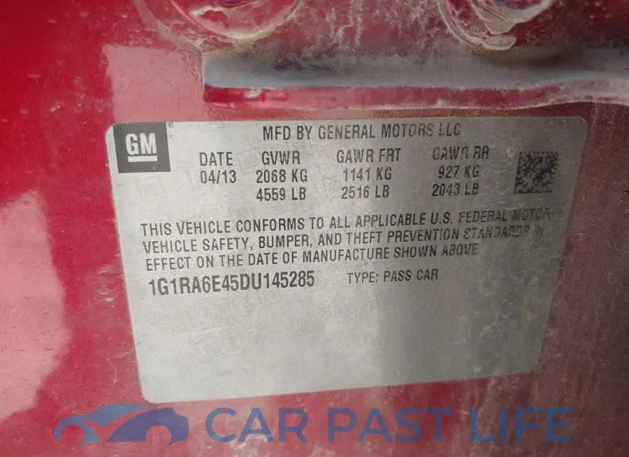 1G1RA6E45DU145285# 9