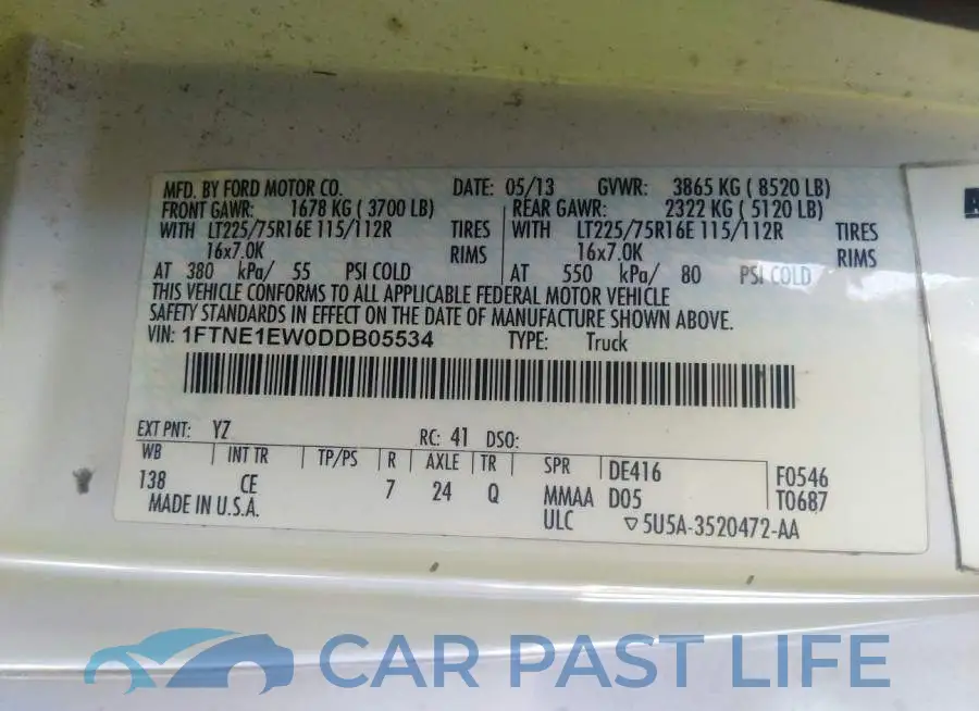 1FTNE1EW0DDB05534# 9