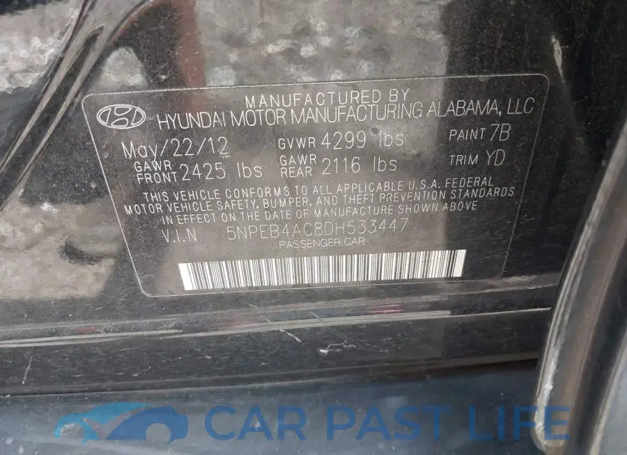 5NPEB4AC8DH533447# 9