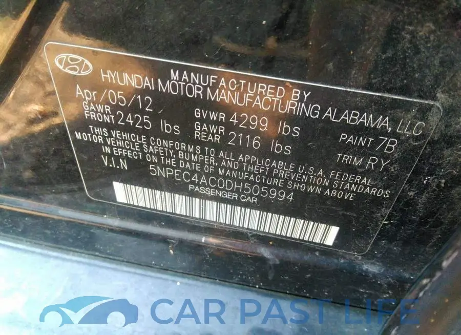 5NPEC4AC0DH505994# 9