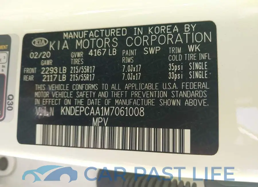 KNDEPCAA1M7061008# 9