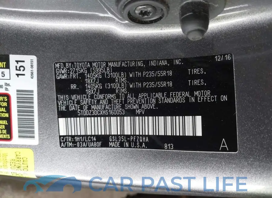5TDDZ3DCXHS160053# 9