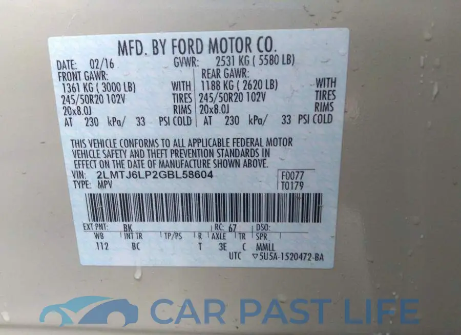 2LMTJ6LP2GBL58604# 9