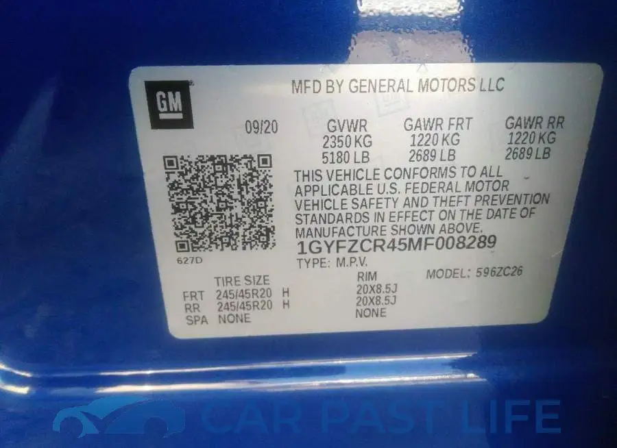 1GYFZCR45MF008289# 9