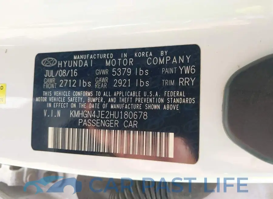 KMHGN4JE2HU180678# 9