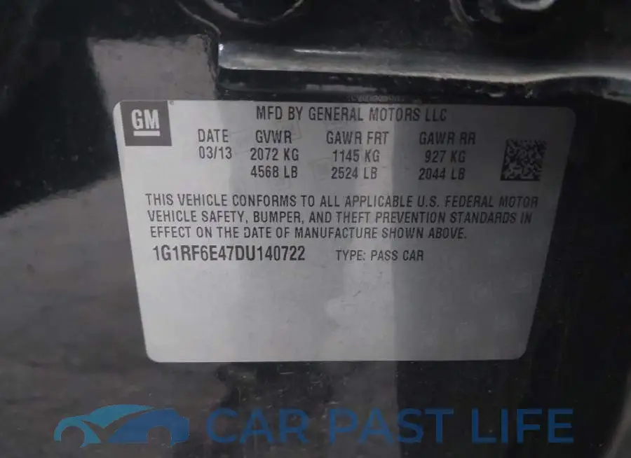1G1RF6E47DU140722# 9
