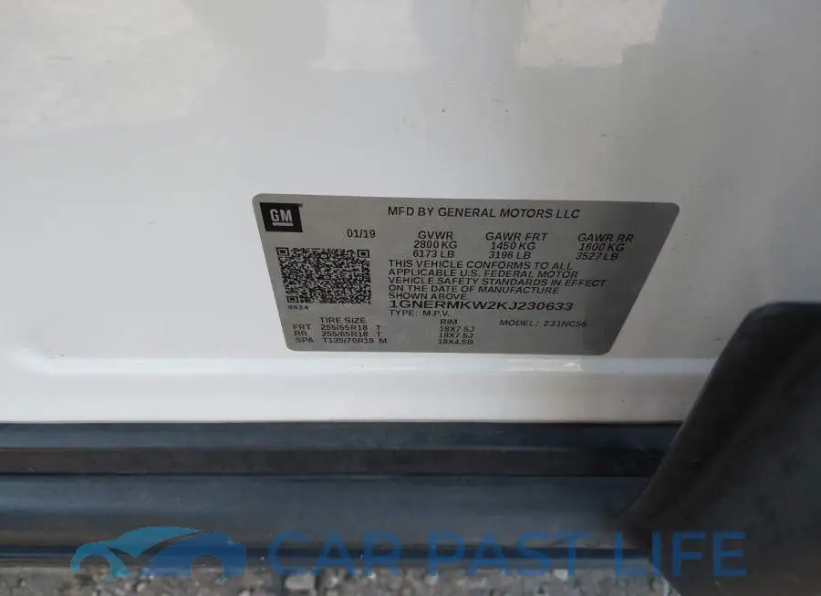 1GNERMKW2KJ230633# 9
