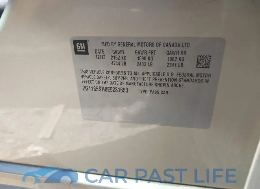 2G1135SR0E9231653# 9