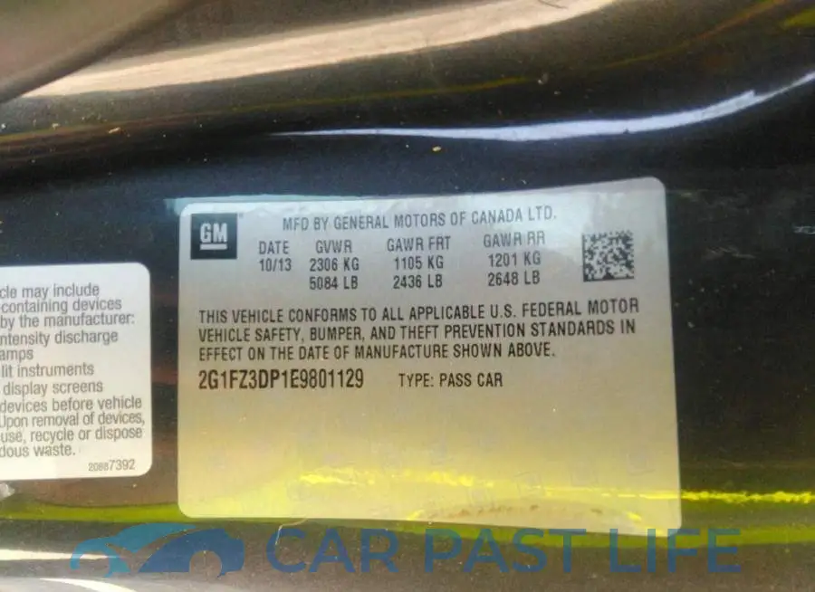 2G1FZ3DP1E9801129# 9