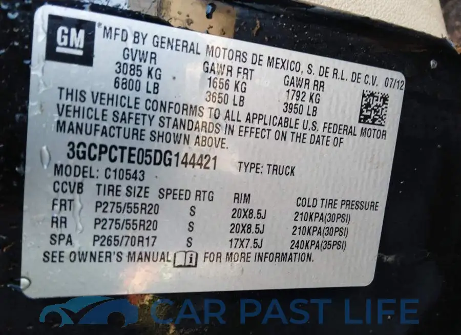 3GCPCTE05DG144421# 9