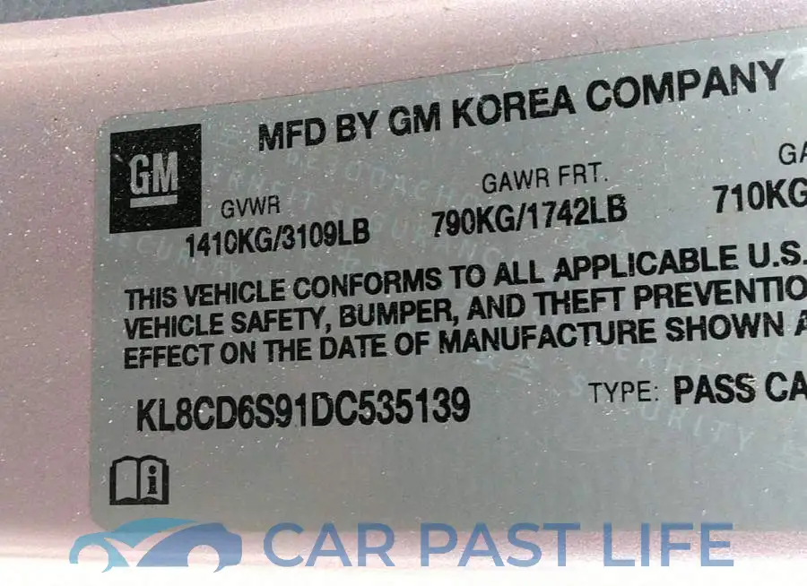 KL8CD6S91DC535139# 9