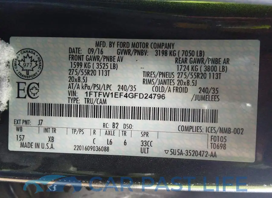 1FTFW1EF4GFD24796# 9