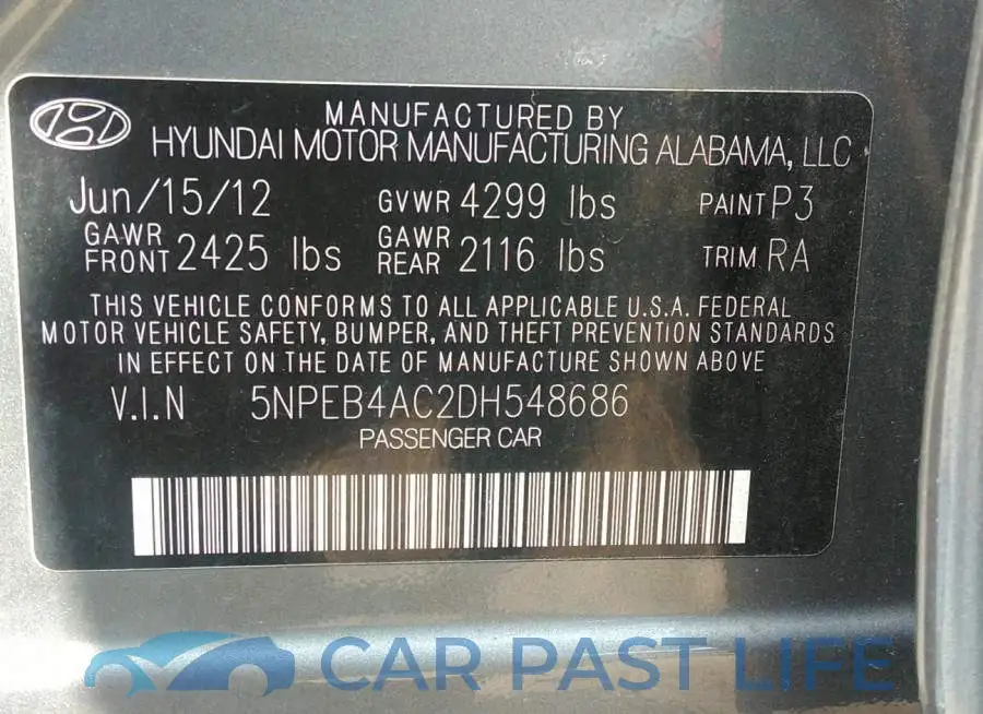 5NPEB4AC2DH548686# 9