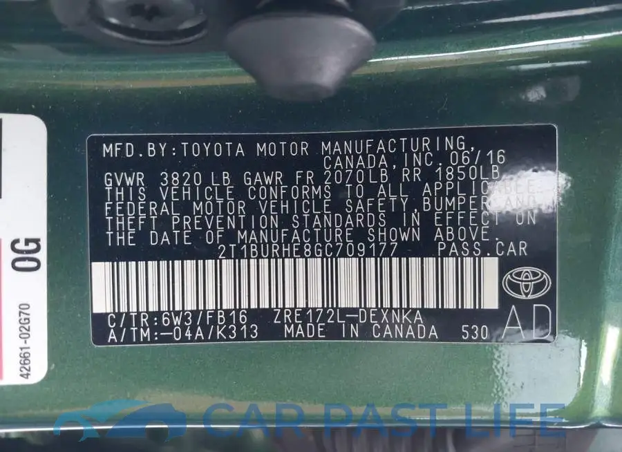 2T1BURHE8GC709177# 9