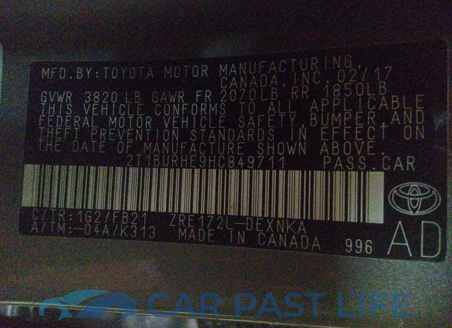 2T1BURHE9HC849711# 9