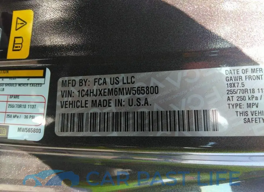 1C4HJXEM6MW565800# 9