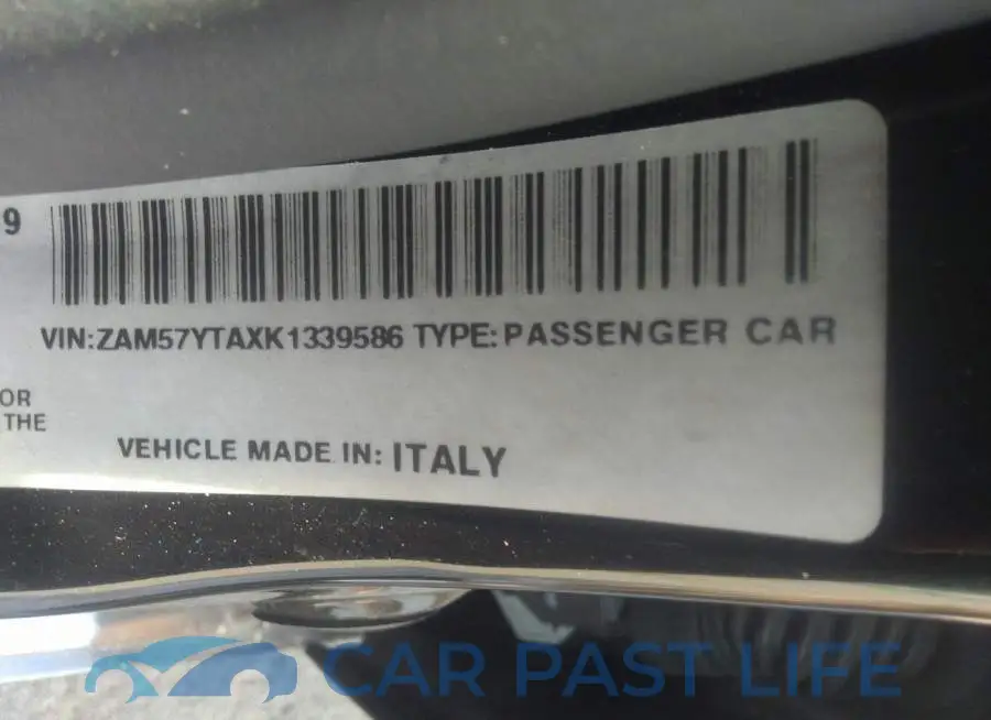 ZAM57YTAXK1339586# 9