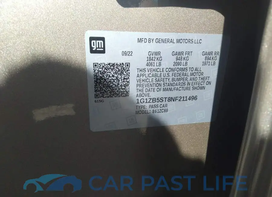 1G1ZB5ST8NF211496# 9